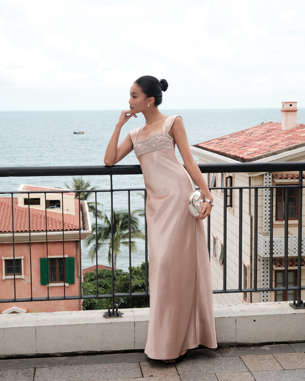 Phoebe French Satin Dress