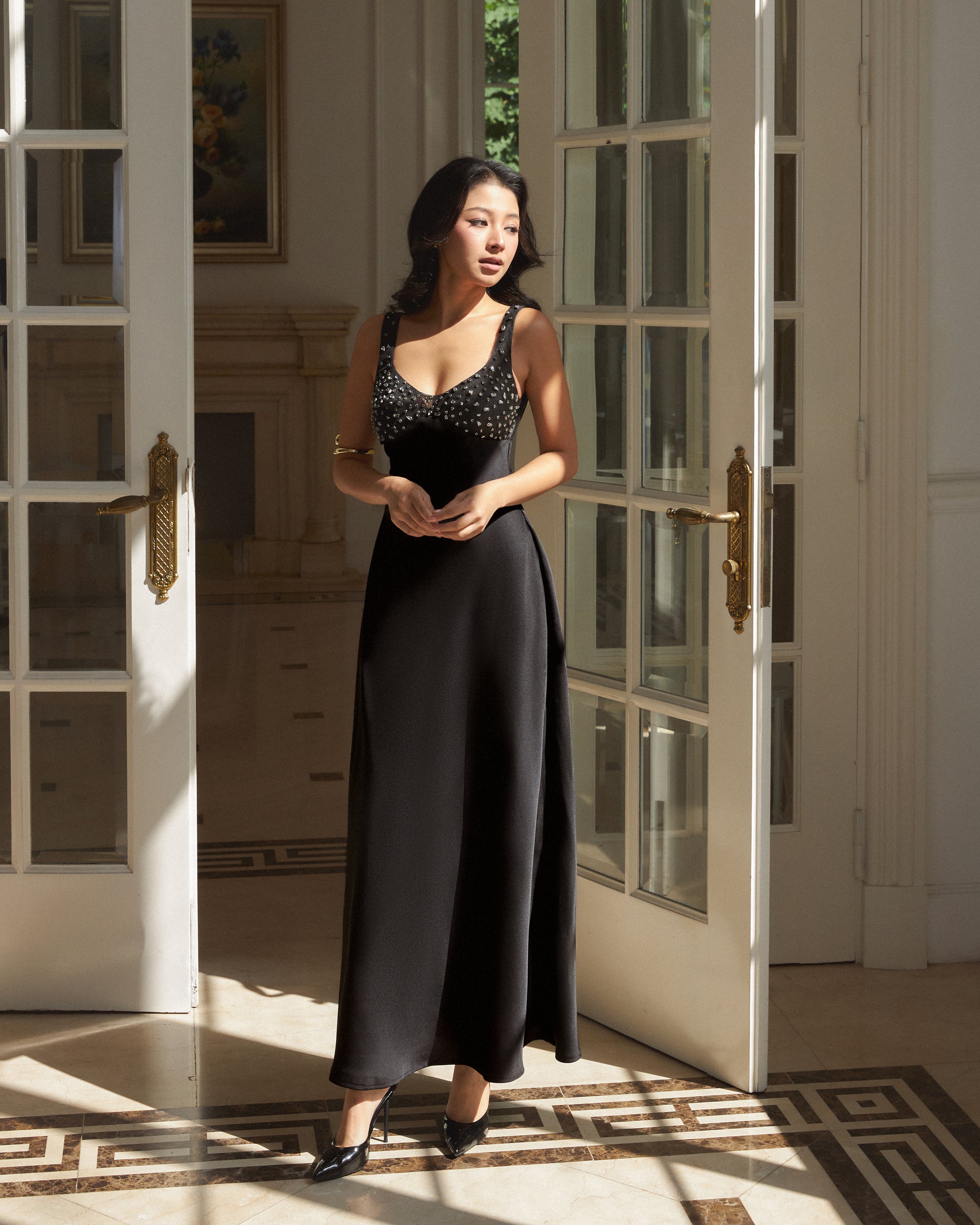 Phoebe Midnight Crystal Gown