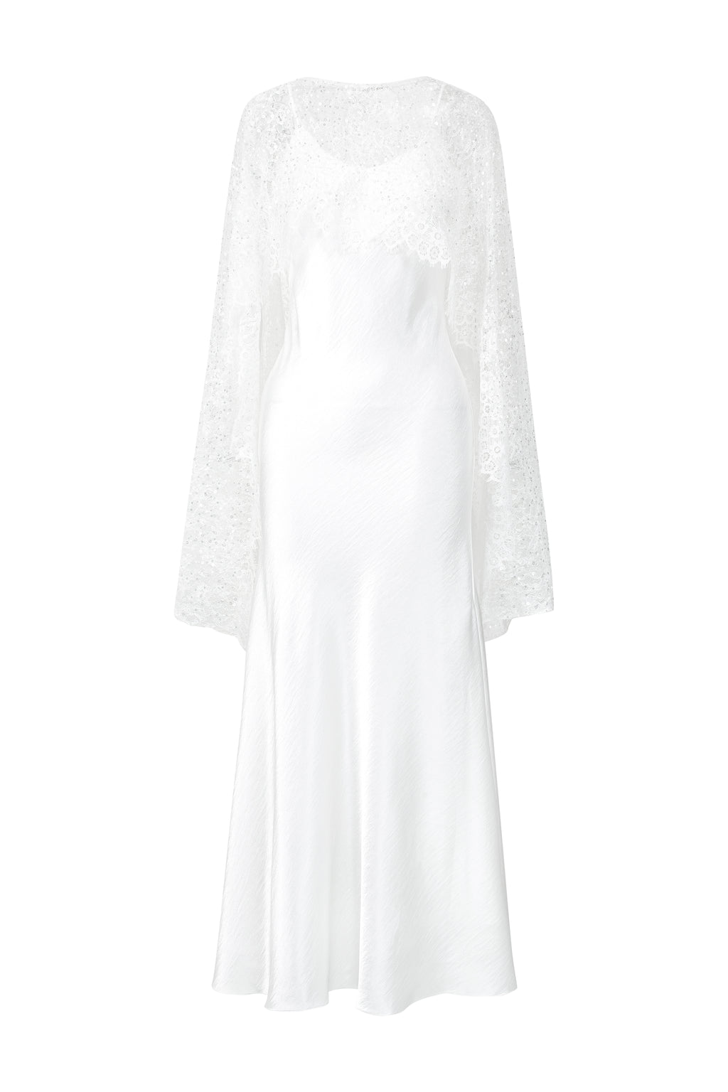 Phoebe Lace Overlay Silk Dress