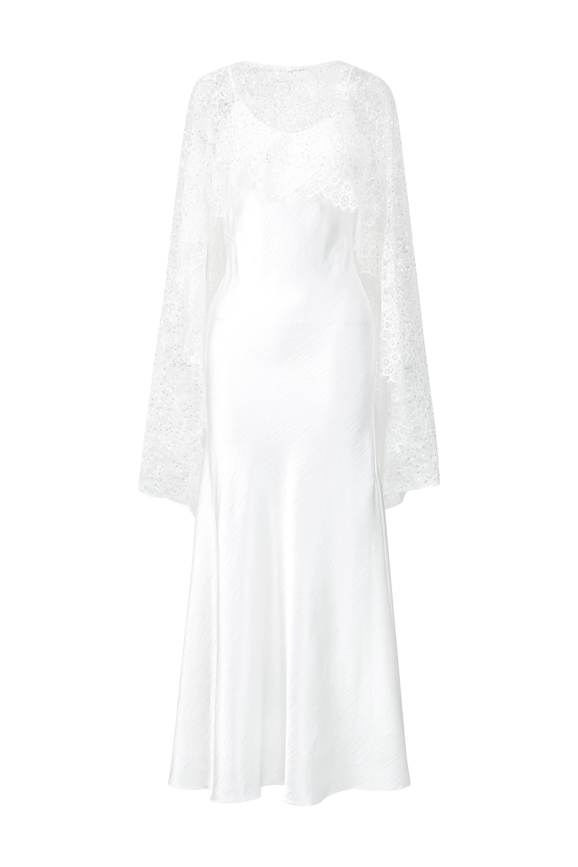 Phoebe Lace Overlay Silk Dress