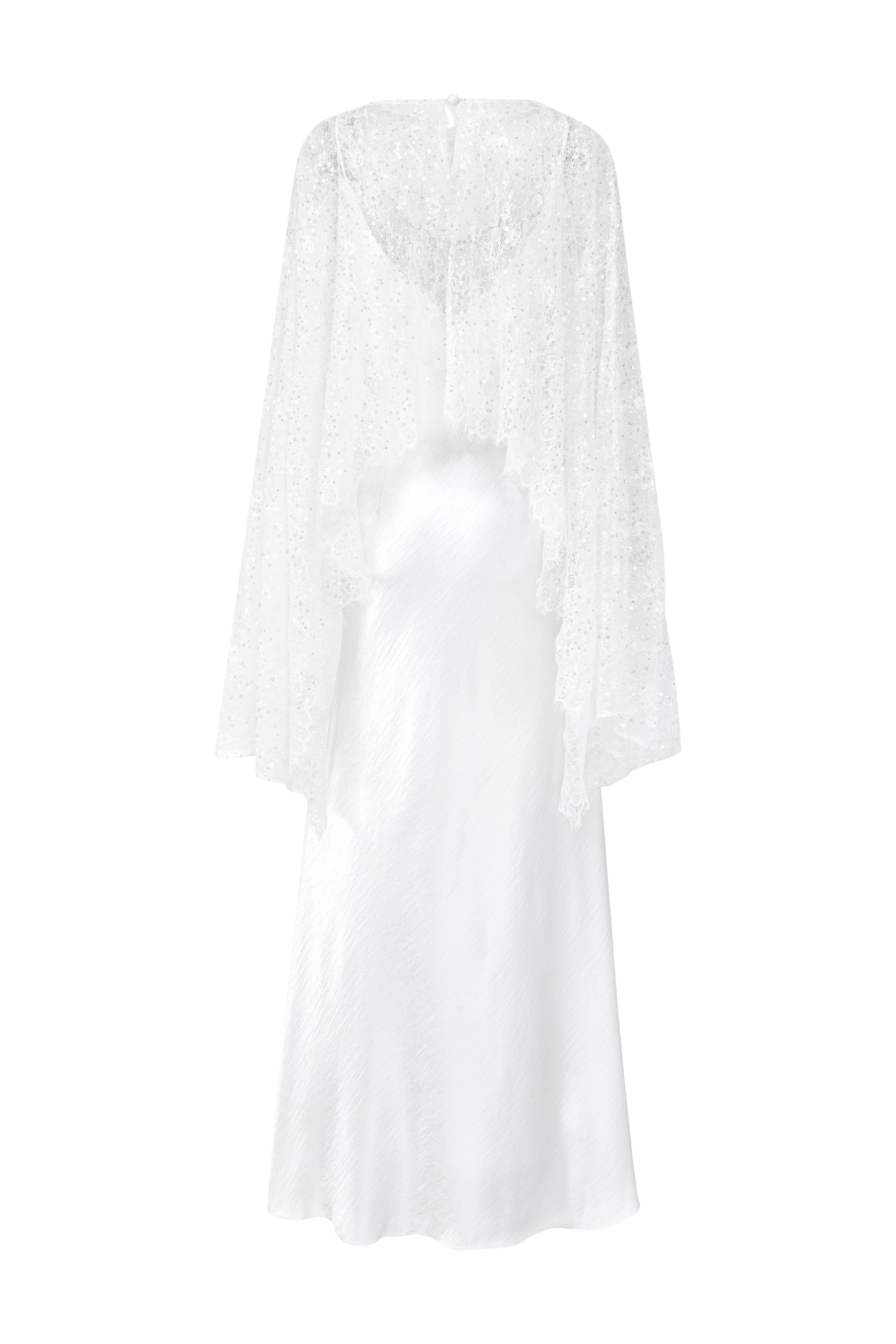 Phoebe Lace Overlay Silk Dress