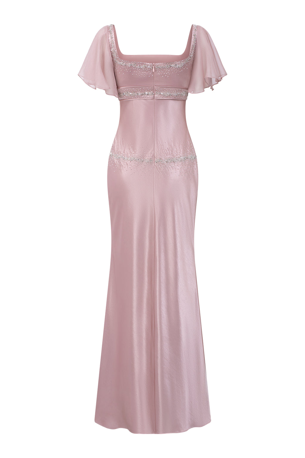 Phoebe Celeste Embellished Satin Dress