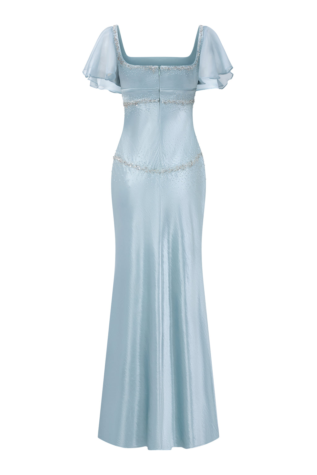 Phoebe Celeste Embellished Satin Dress