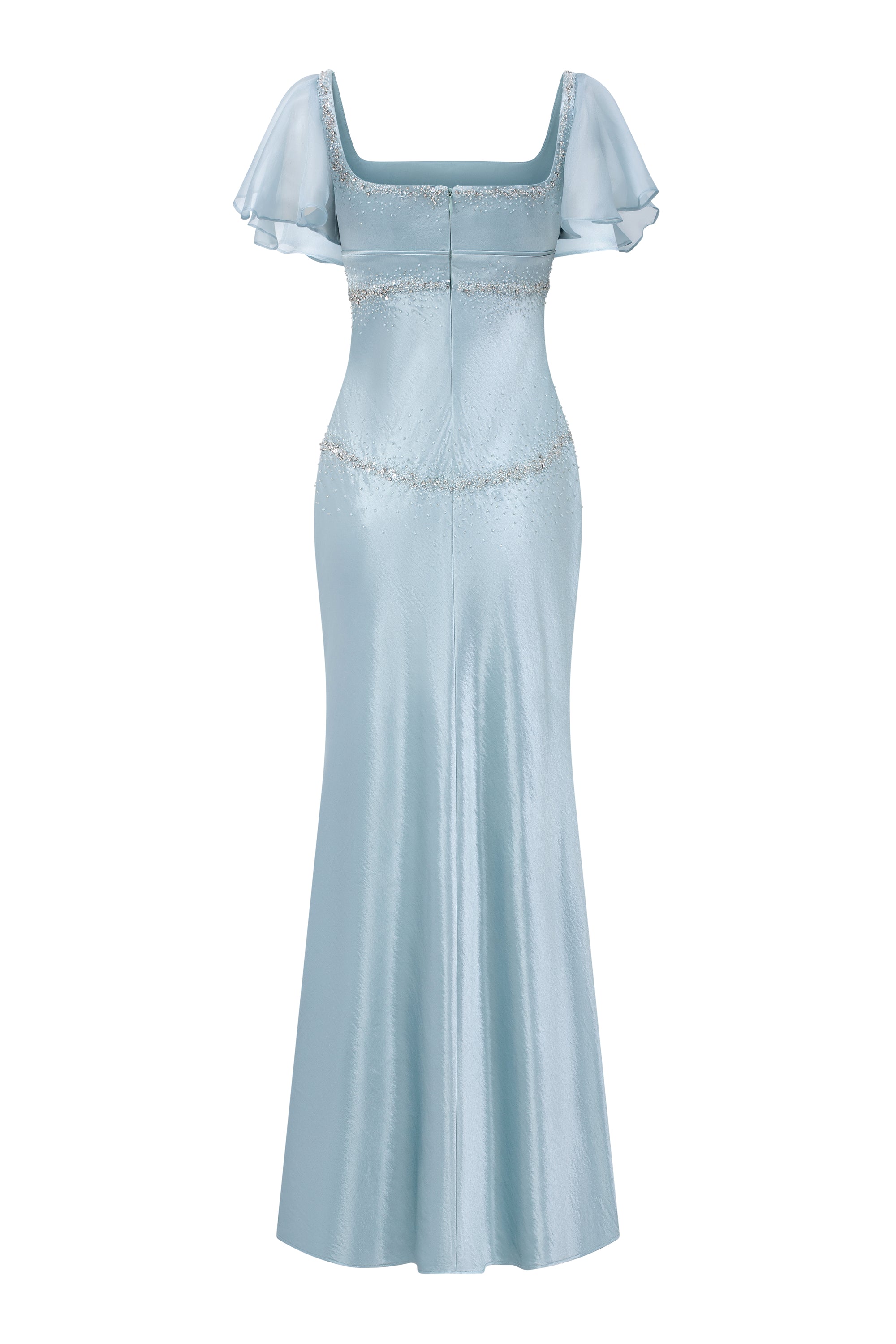 Phoebe Celeste Embellished Satin Dress