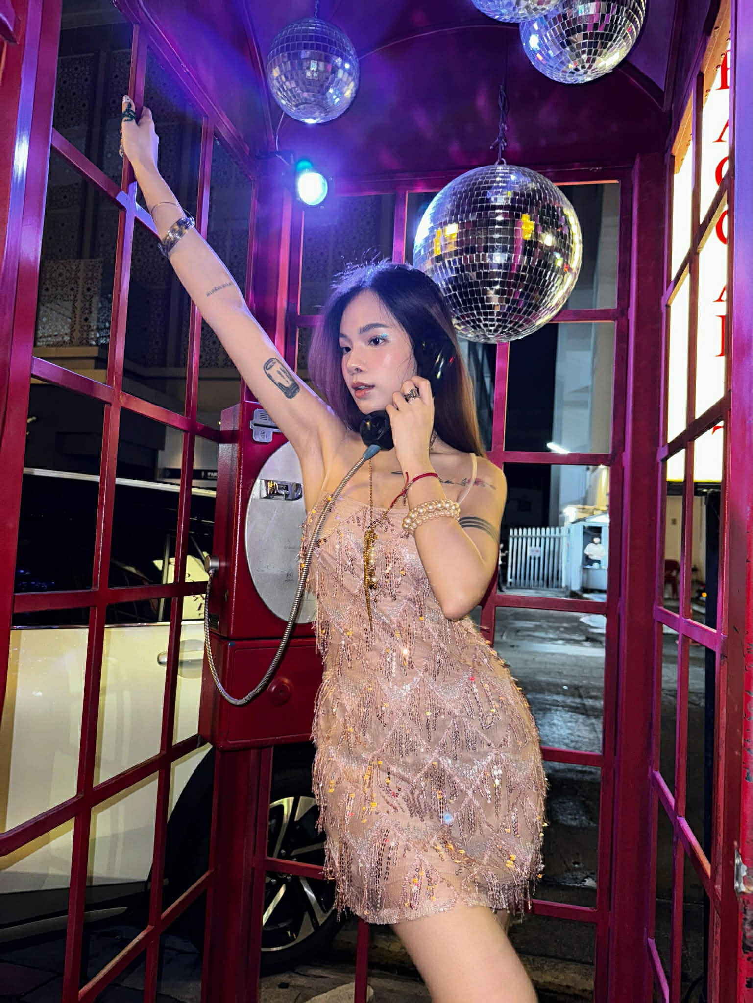 Phoebe Sequin Fringe Dress