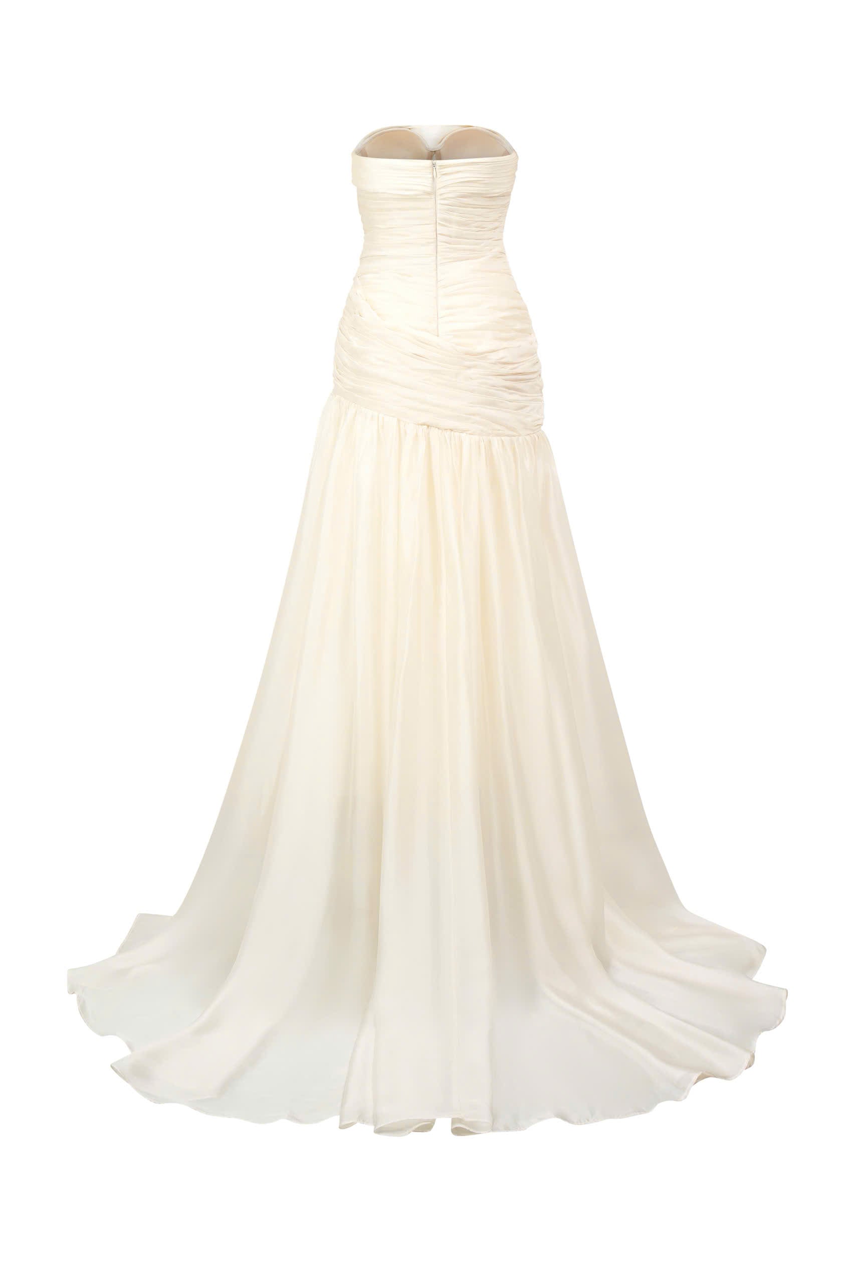 Phoebe Ivory Draped Couture Gown – The Poetry of Light