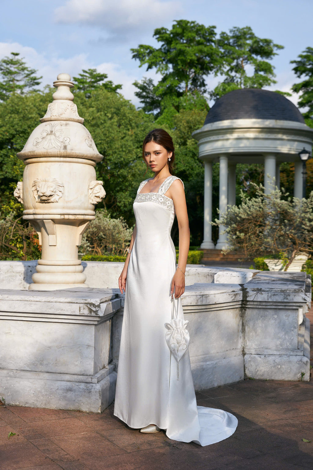 Phoebe Celestine Satin Gown