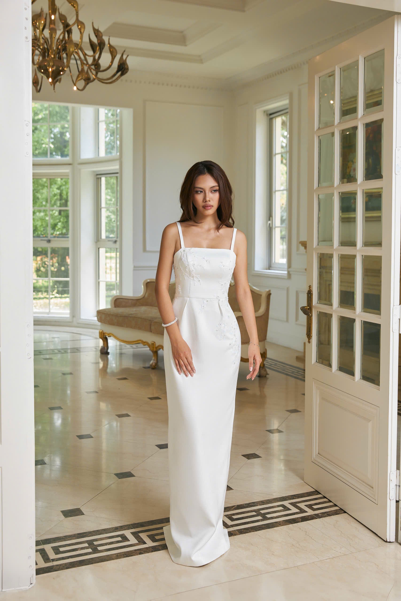 Phoebe White Whisper Gown